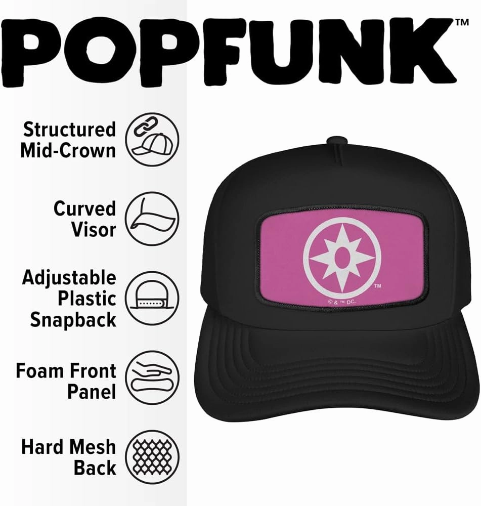 Blackest Night Lanterns Sublimated Patch Adjustable Snapback Foam Trucker Hat - Unisex for Men and Women, Collection