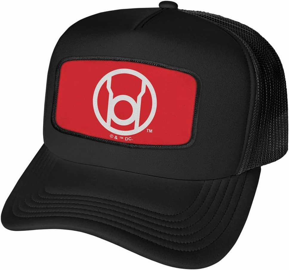 Blackest Night Lanterns Sublimated Patch Adjustable Snapback Foam Trucker Hat - Unisex for Men and Women, Collection