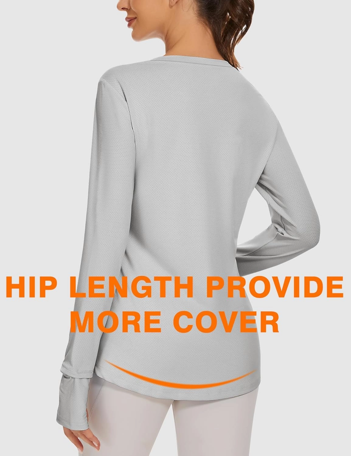 Blingfit Women's Workout Tops Long Sleeve Running Hiking Athletic Gym Shirts Lightweight UPF50  UV Rash Guard Sun Protection