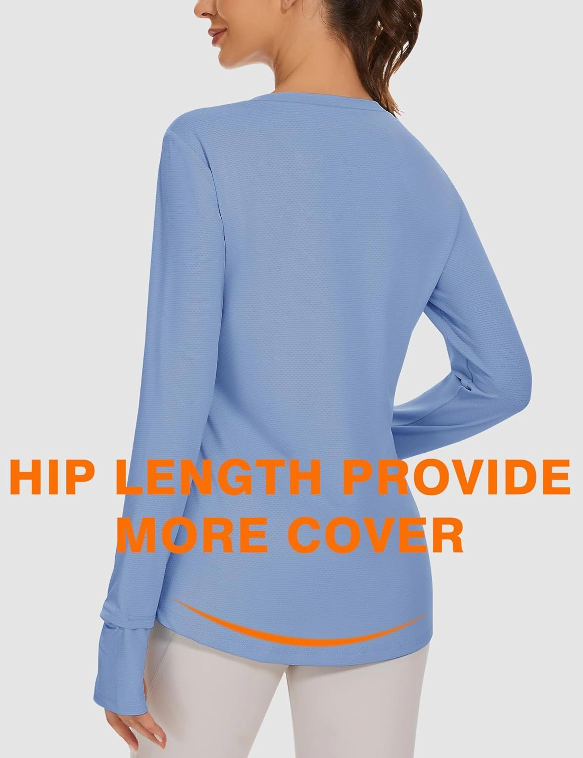Blingfit Women's Workout Tops Long Sleeve Running Hiking Athletic Gym Shirts Lightweight UPF50  UV Rash Guard Sun Protection