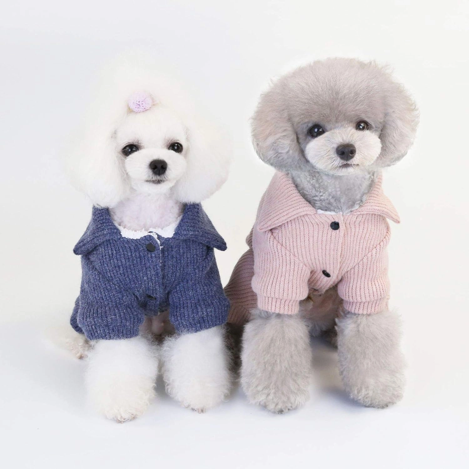 Blue Fleece Dog Clothes Warm Sweater Shirt XL Cat