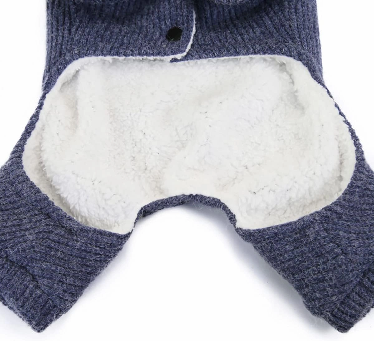 Blue Fleece Dog Clothes Warm Sweater Shirt XL Cat