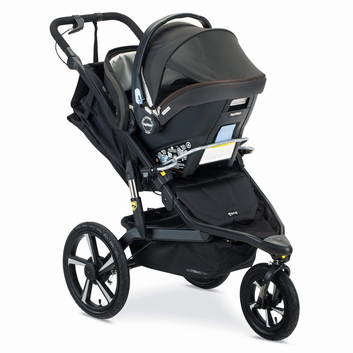 BOB Gear Single Jogging Stroller Adapter for Peg Perego Infant Car Seats, Gray