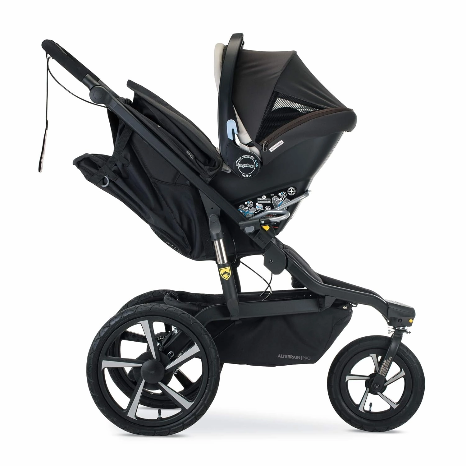 BOB Gear Single Jogging Stroller Adapter for Peg Perego Infant Car Seats, Gray