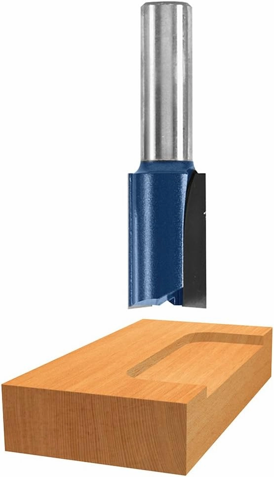 BOSCH RBS010 10-Piece 1/2 in. and 1/4 in. Shank Carbide-Tipped All-Purpose Professional Router Bits Assorted Set with Case for Applications in Straight, Trimming, Decorative Edging, Dovetail Joinery