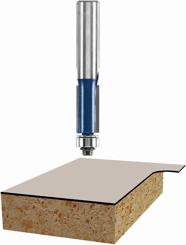 BOSCH RBS010 10-Piece 1/2 in. and 1/4 in. Shank Carbide-Tipped All-Purpose Professional Router Bits Assorted Set with Case for Applications in Straight, Trimming, Decorative Edging, Dovetail Joinery