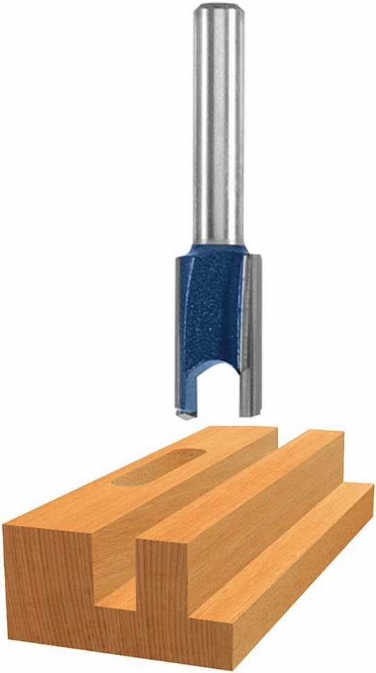 BOSCH RBS010 10-Piece 1/2 in. and 1/4 in. Shank Carbide-Tipped All-Purpose Professional Router Bits Assorted Set with Case for Applications in Straight, Trimming, Decorative Edging, Dovetail Joinery
