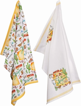 Boston International Tea Towels Rosanne Beck State Collection Set of 2 Soft & Absorbent Reusable Cotton Dish Cloths, 28" x 18", Arizona