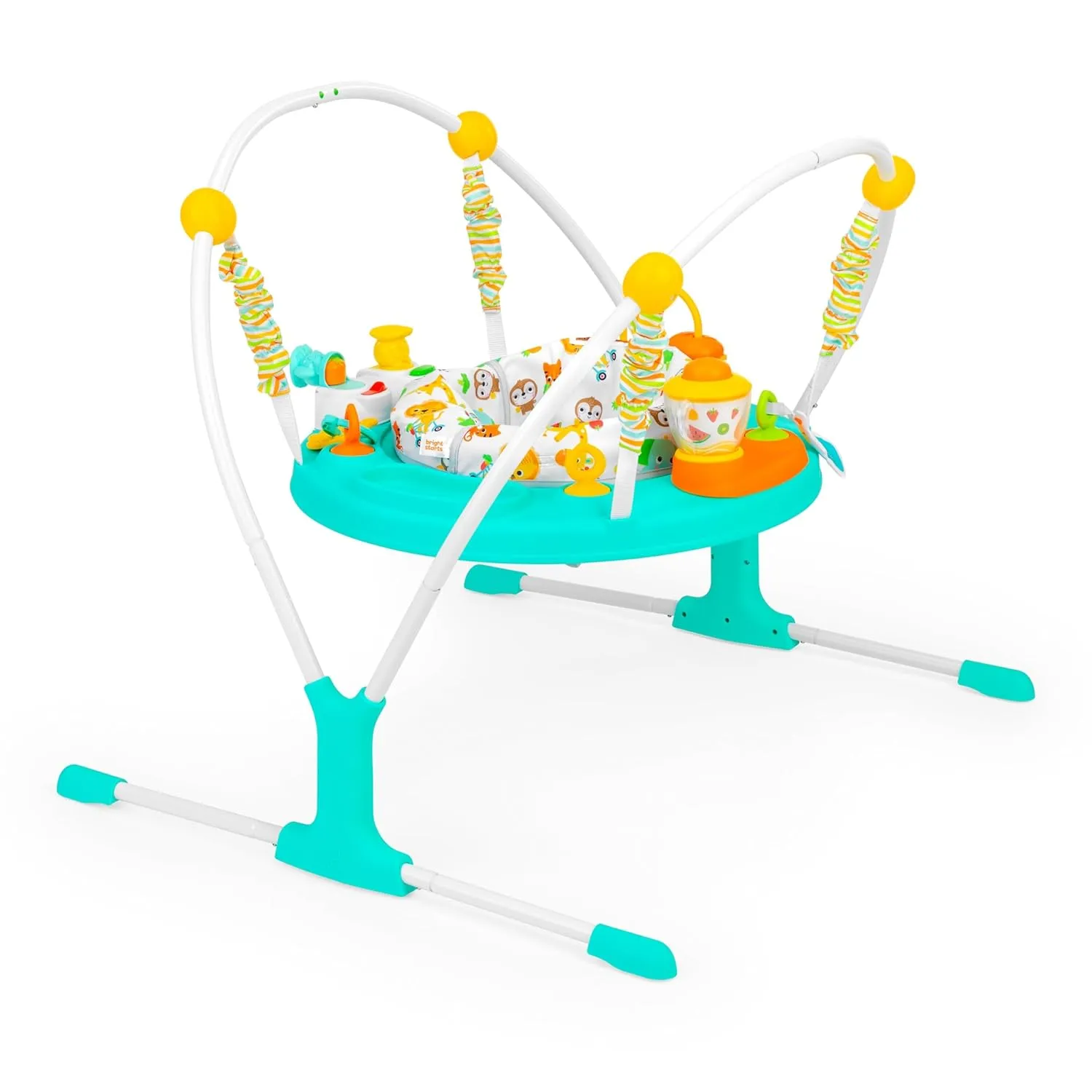 Bright Starts Cooking Up Fun Baby Activity Jumper with Music and Lights, Kitchen Role Play Toys, Unisex, 6 Months , Up to 25 lbs