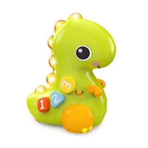 Bright Starts Go, Go, Dino Crawl & Count Activity Toy for Infants - Rolls, Lights Up, Plays Music and More, Ages 6 Months 