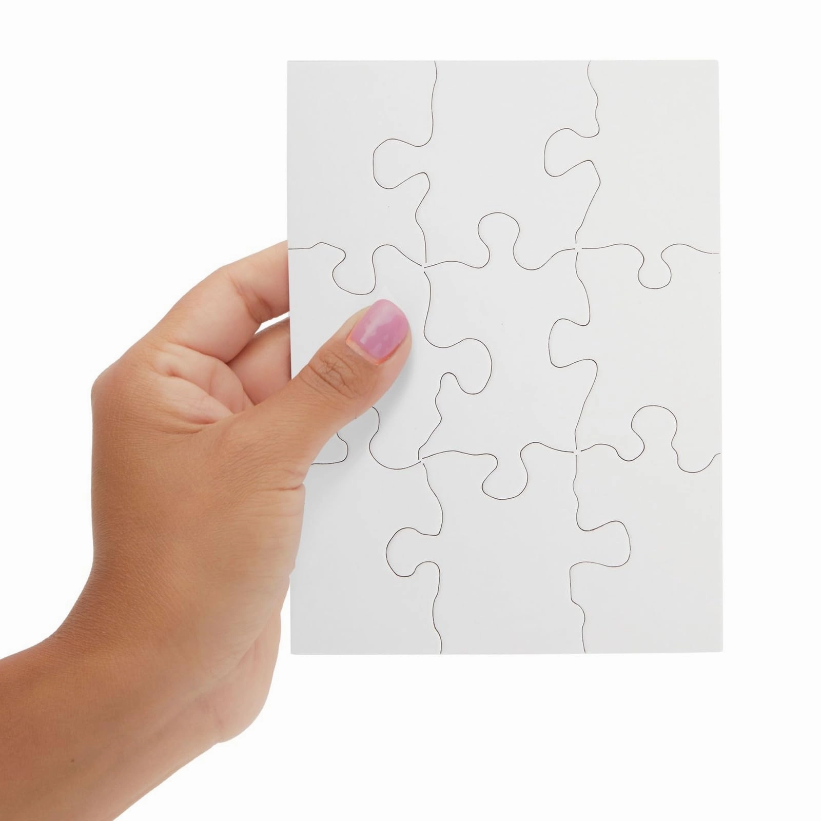 Bright Creations 24 Sheets Blank Puzzles to Draw On Bulk, 5.5 x 4 Inch Jigsaw Puzzle Pieces for DIY, Arts and Crafts Projects