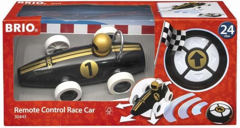 BRIO Black & Gold Remote Control Race Car for Toddlers 24 Months and Up