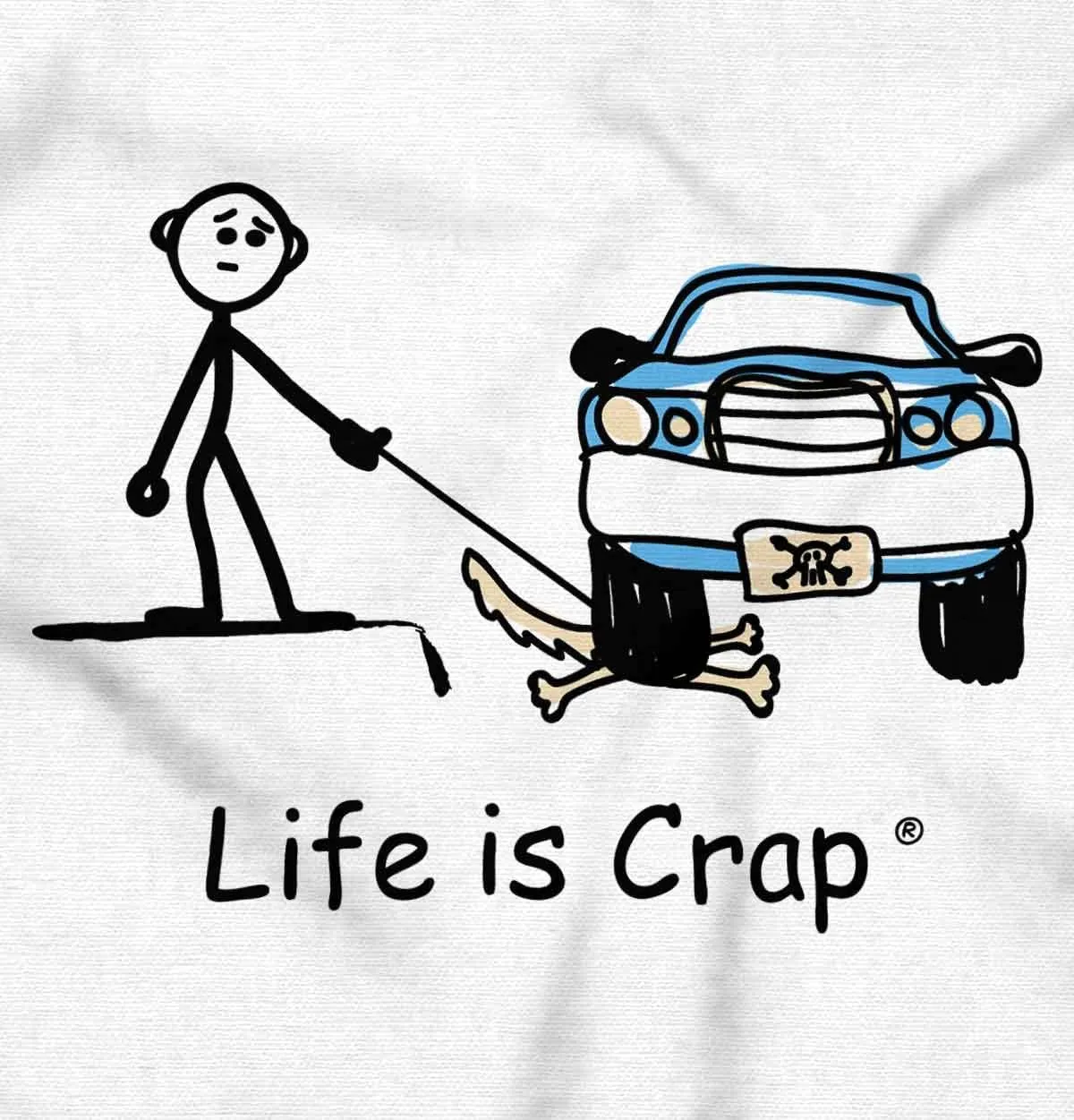 Brisco Brands Parked Car Dog Unlucky Sad Pet Owner Hoodie Sweatshirt Women Men