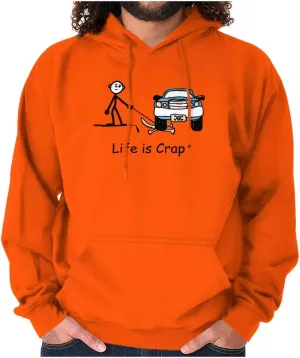 Brisco Brands Parked Car Dog Unlucky Sad Pet Owner Hoodie Sweatshirt Women Men