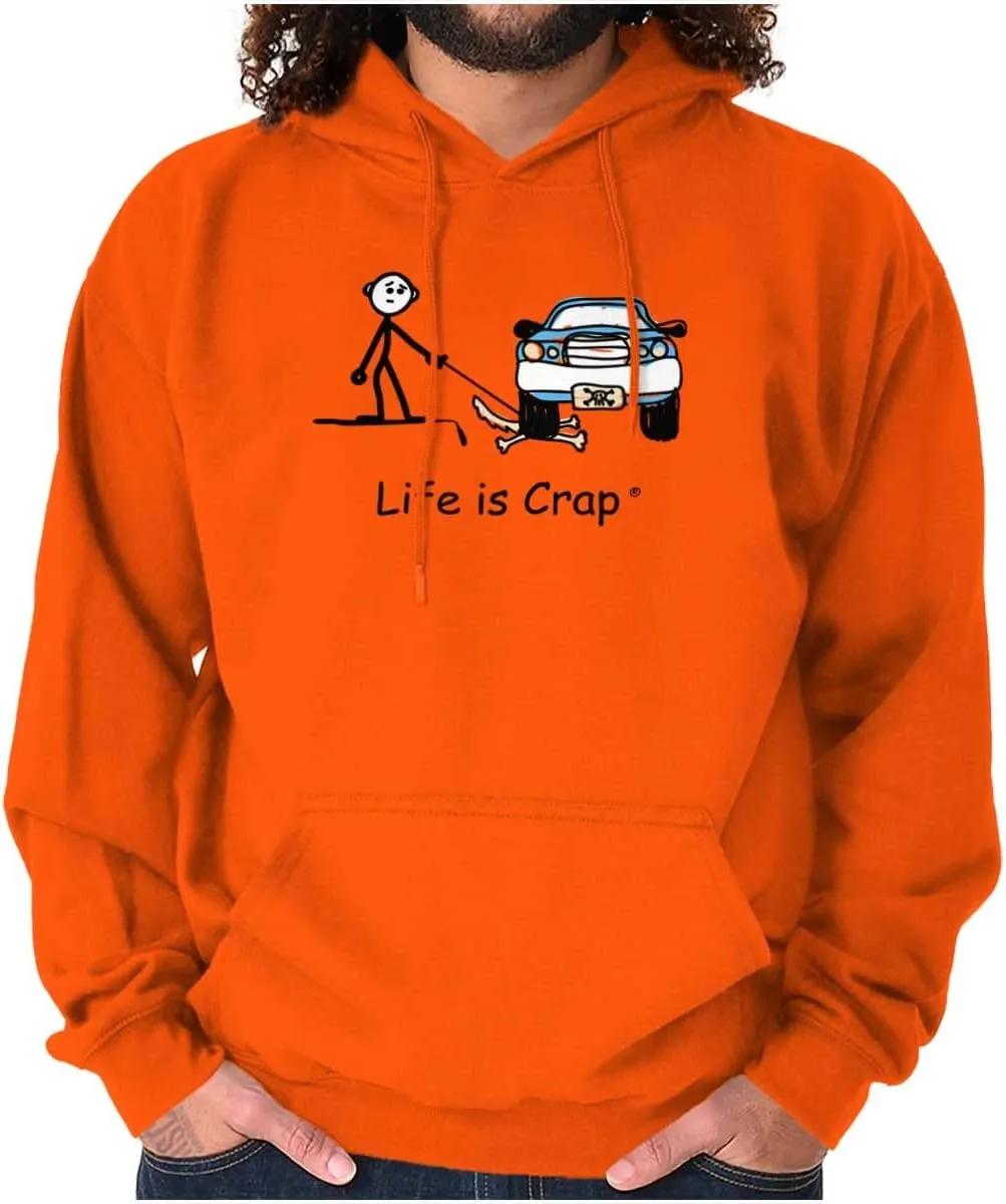 Brisco Brands Parked Car Dog Unlucky Sad Pet Owner Hoodie Sweatshirt Women Men