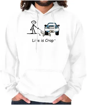 Brisco Brands Parked Car Dog Unlucky Sad Pet Owner Hoodie Sweatshirt Women Men