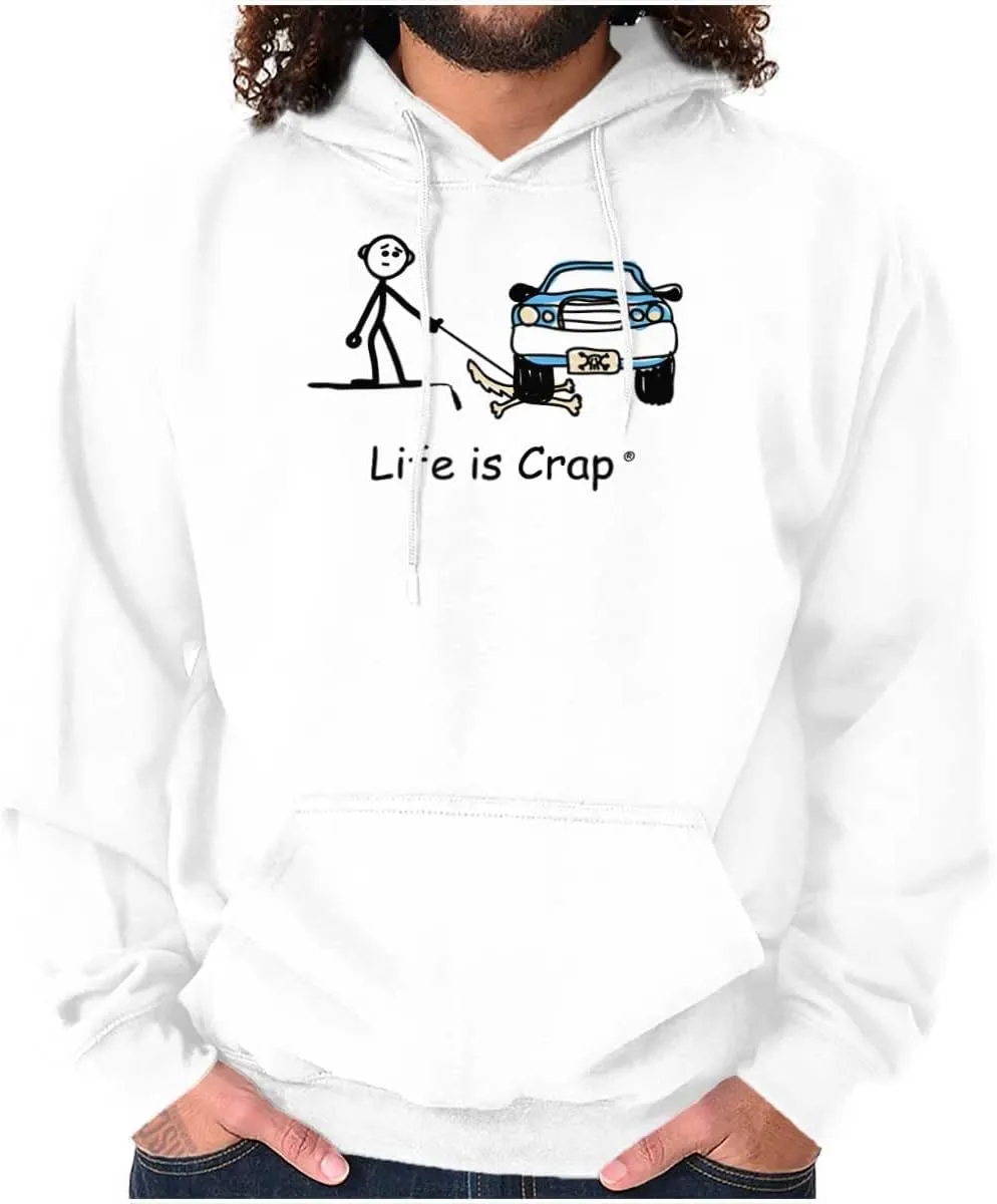 Brisco Brands Parked Car Dog Unlucky Sad Pet Owner Hoodie Sweatshirt Women Men