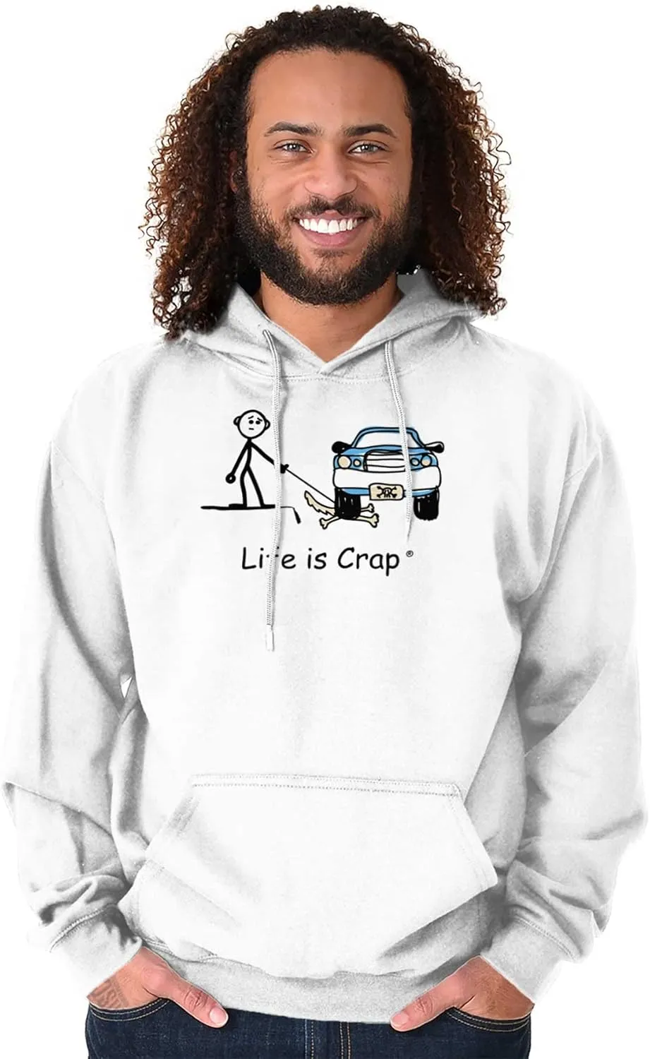 Brisco Brands Parked Car Dog Unlucky Sad Pet Owner Hoodie Sweatshirt Women Men