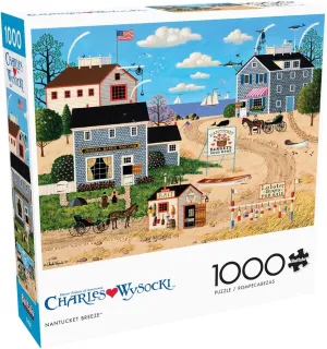 Buffalo Games - Charles Wysocki - Nantucket Breeze - 1000 Piece Jigsaw Puzzle for Adults -Challenging Puzzle Perfect for Game Nights - Finished Size is 26.75 x 19.75