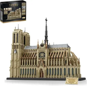 Building Bricks France Notre Dame Gothic Cathedral Architectural Modular Building,Home Office Decoration Crafts Collection for Adult Present,66016 (8868 Pieces)