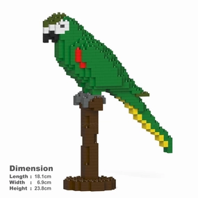Building Blocks Model Hahn's Macaw Bird 470 Pieces
