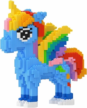 Bule Unicom Building Blocks，Kids Building Toys Set (3500 PCS) Gifts for Adults and Kids