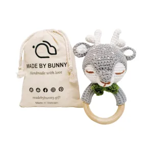 Bunny Grey Reindeer Crochet, Funny-Looking, Eye-catching Colored Toy for Young Children