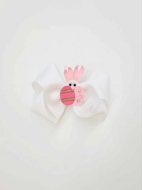 Bunny Easter Eggs Hair Clip - Pink