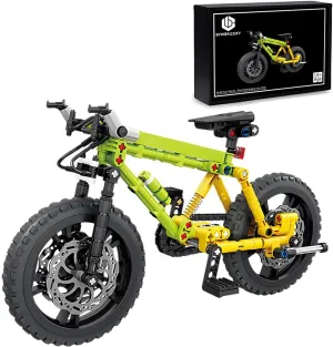 BYWBRICKIFY Technic Bicycle Building Blocks (220pcs) Kit Set STEM Display Model Bike Gift Toy for Boys and Girls Kids Adults Christmas Birthday Halloween New Year Age for 8 9 10 11 12 13 14 (Yellow)