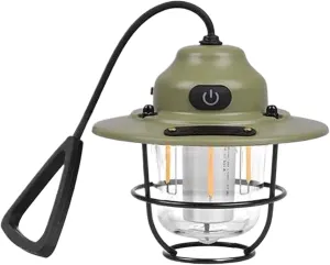 Camping Lantern,Rechargeable Retro Camping Lights for Tents,4 Light Modes Waterproof Sturdy Emergency Light Suitable for Garden Fishing and Hiking Emergencies