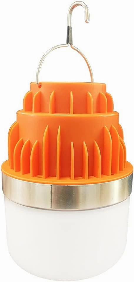 Camping Lantern Three-Level Brightness Camping Light Long Battery Life Tent Light Universal Hook Household Emergency Hanging Light Portable Light for Camping Hiking Fishing (Color : Orange)