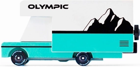 CANDYCAR® Wooden Diecast Collection - Olympic RV, Premium Handcrafted Beech Wood Toy Car
