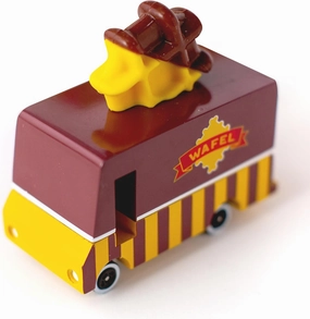 Candylab Toys CANDYCAR® Wooden Food Truck Collection - Waffle Van, Premium Handcrafted Beech Wood Toy Car