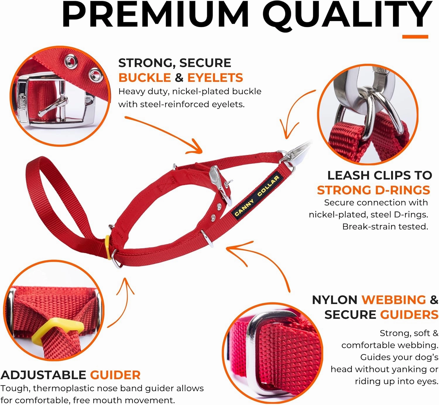 Canny Collar No-Pull Dog Head Collar – Gentle Dog Training Collar for Leash Pulling – Stops Pulling, Easy Control for Walking Large & Small Dogs – Comfortable & Humane Design