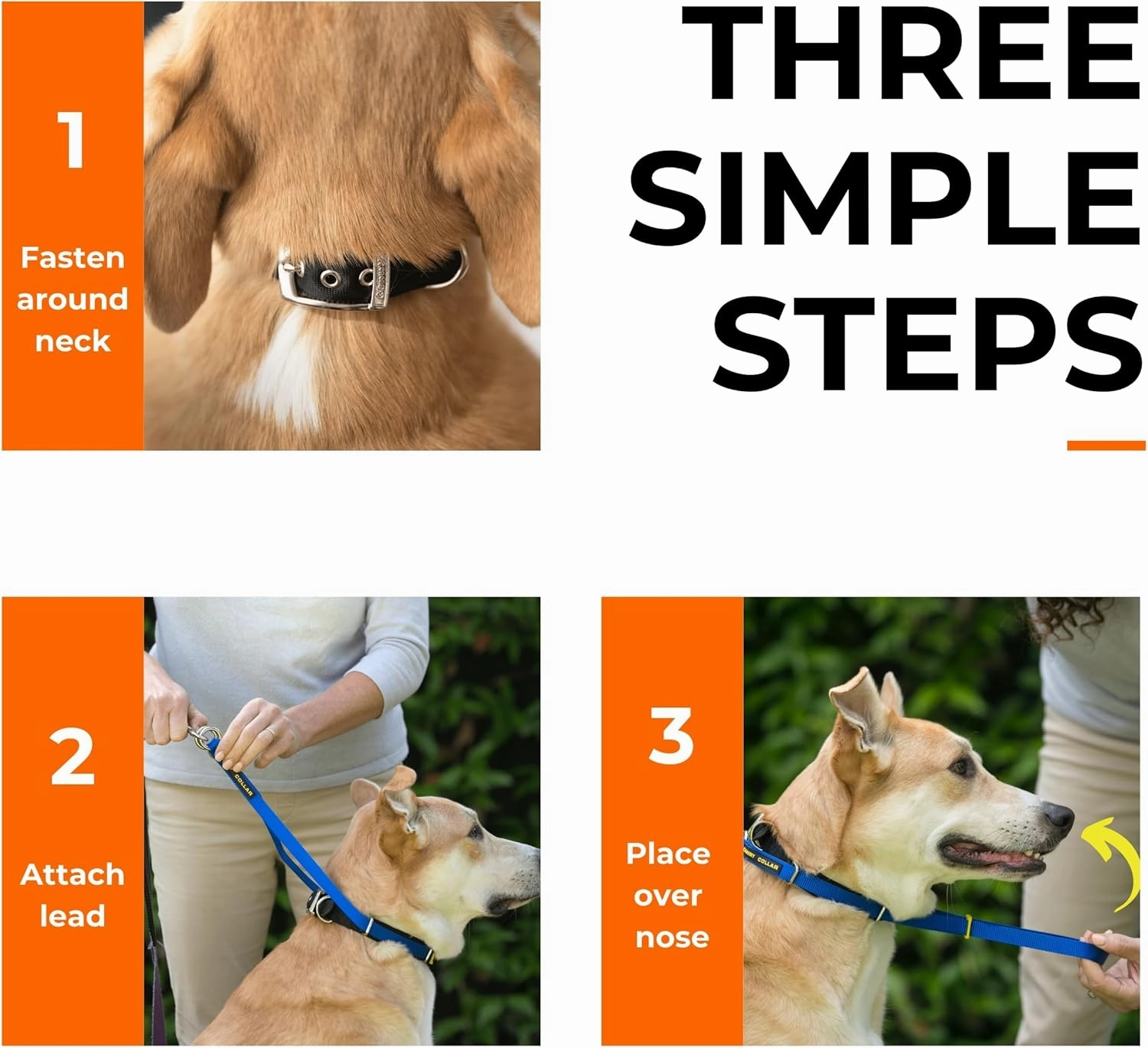 Canny Collar No-Pull Dog Head Collar – Gentle Dog Training Collar for Leash Pulling – Stops Pulling, Easy Control for Walking Large & Small Dogs – Comfortable & Humane Design