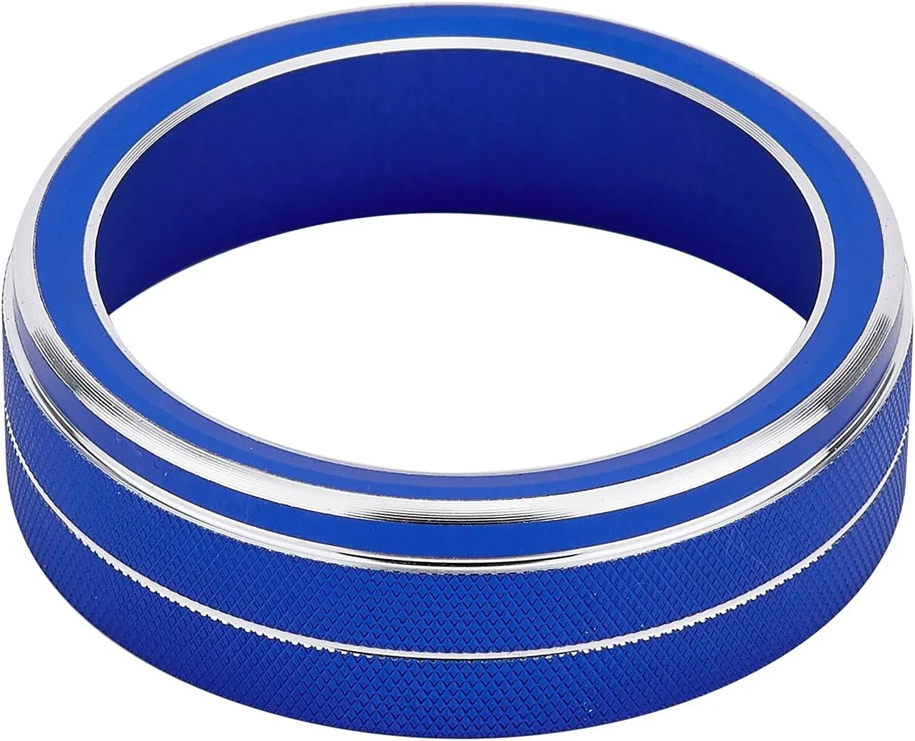Car Air Conditioning Heat Control Switch Rotary Knob Button Ring Cover Fit for Volvo S60 V60 XC60 S60 V40 (Blue 4pcs)