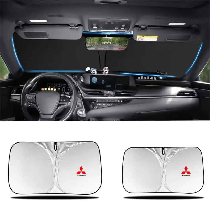 Car Windshield Sunshade for Mitsubishi ASX 2010-2012, Block UV Rays Sun Visor Protector, Front Window Sunshades, Windscreen Sunshade,B 145CM