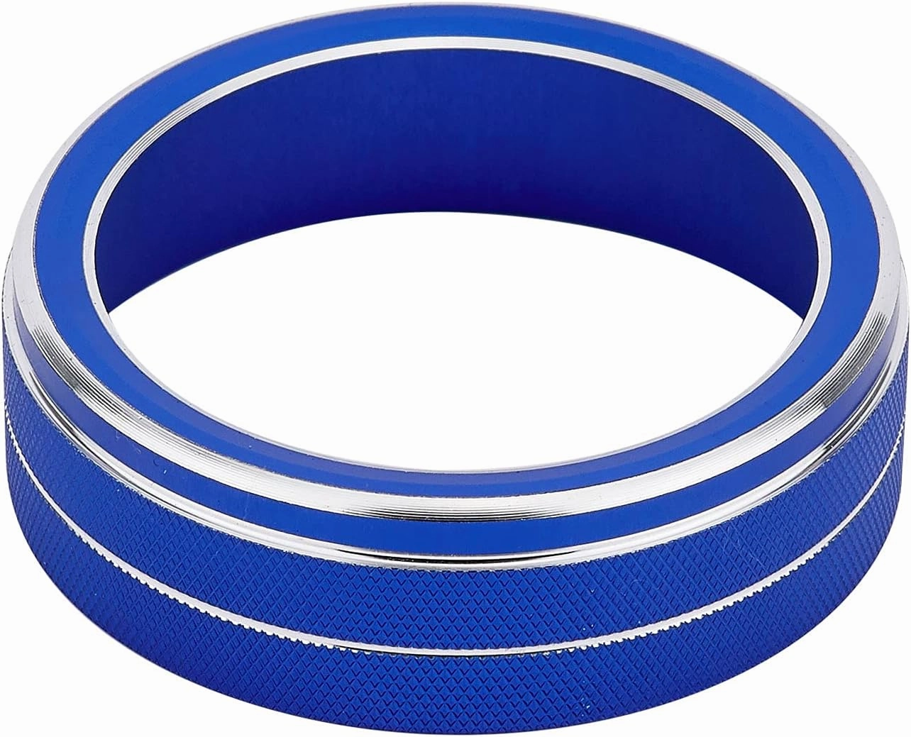 Car Air Conditioning Heat Control Switch Rotary Knob Button Ring Cover Fit for Volvo S60 V60 XC60 S60 V40 (Blue 4pcs)