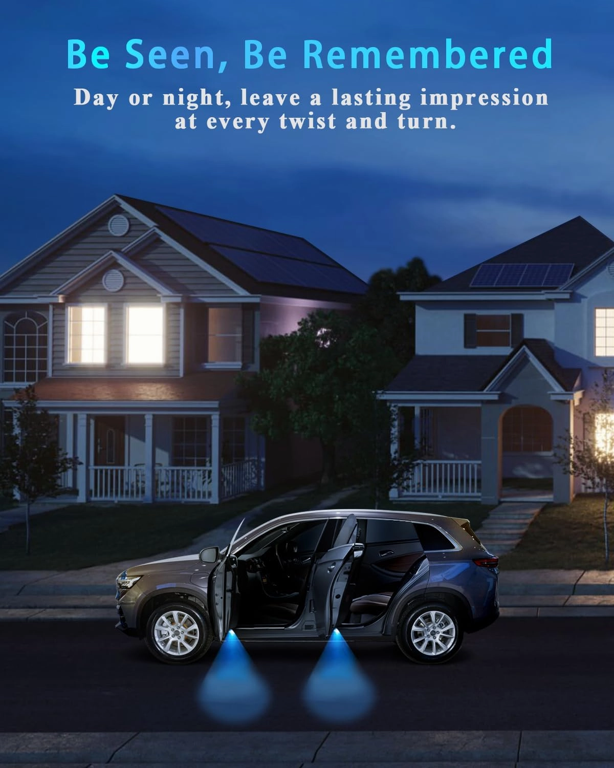 Car Door Lights Logo Projector Puddle Lights Compatible with A B C E M GL GLA GLC GLE Class Accessories, No Fade 4K-HD Car Welcome Lights(4 Pack)