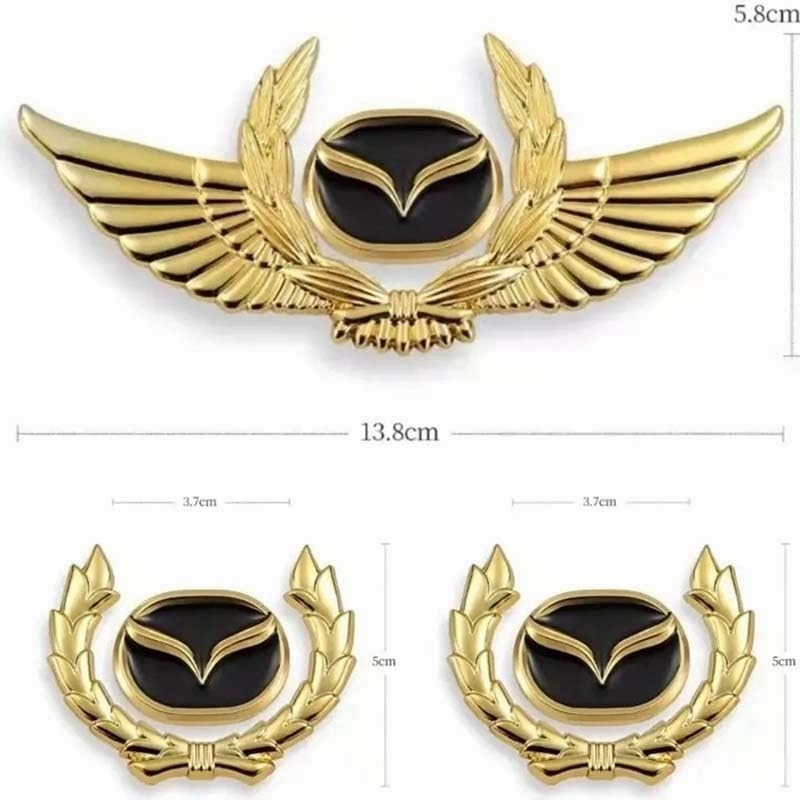Car Emblem for Mazda Biante 2008-2018, Badge Letters Car Logo Decals Trunk Stickers Waterproof - Easy to Install & Remove Modification Replacement Styling Accessories,A B