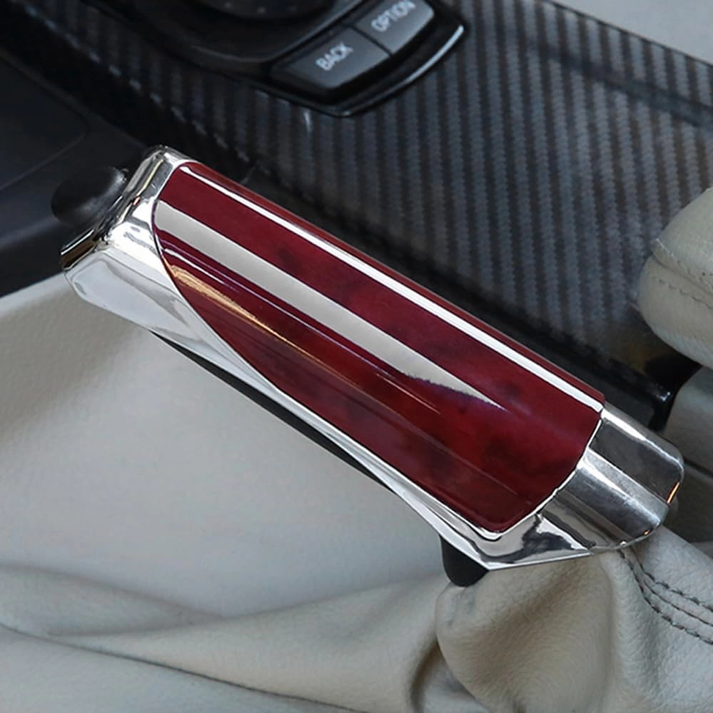 Car Handbrake Protective Cover for Ford Fiesta Fusion Escort Focus Mondeo Kuga Ecosport ABS Plastic Handbrake Sleeve Non-Slip Car Handbrake Grips Cover Interior Accessories,Brown
