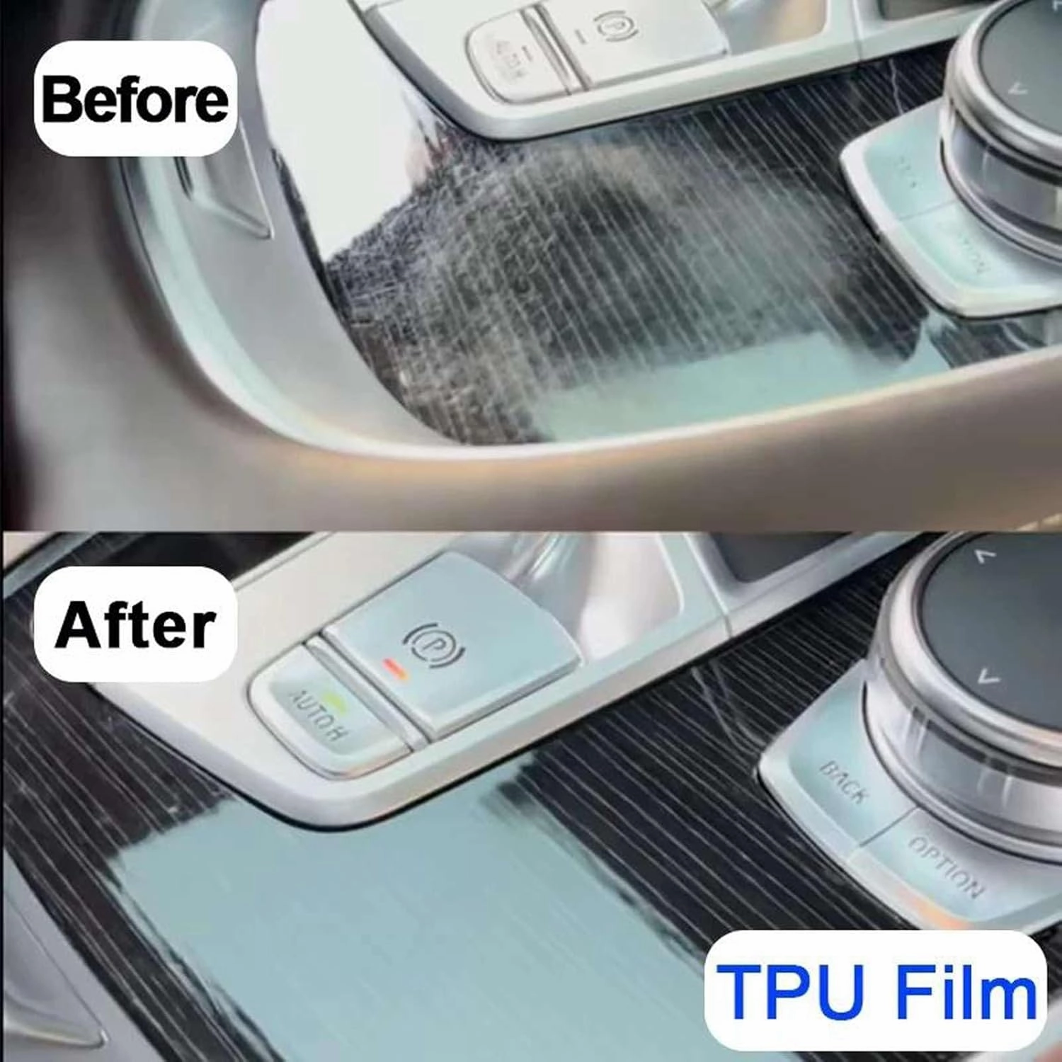 Car Interior Center Console Air Gear Navigation Door Windows Lifting Panel TPU Transparent Film, for Toyota Avalon 2022
