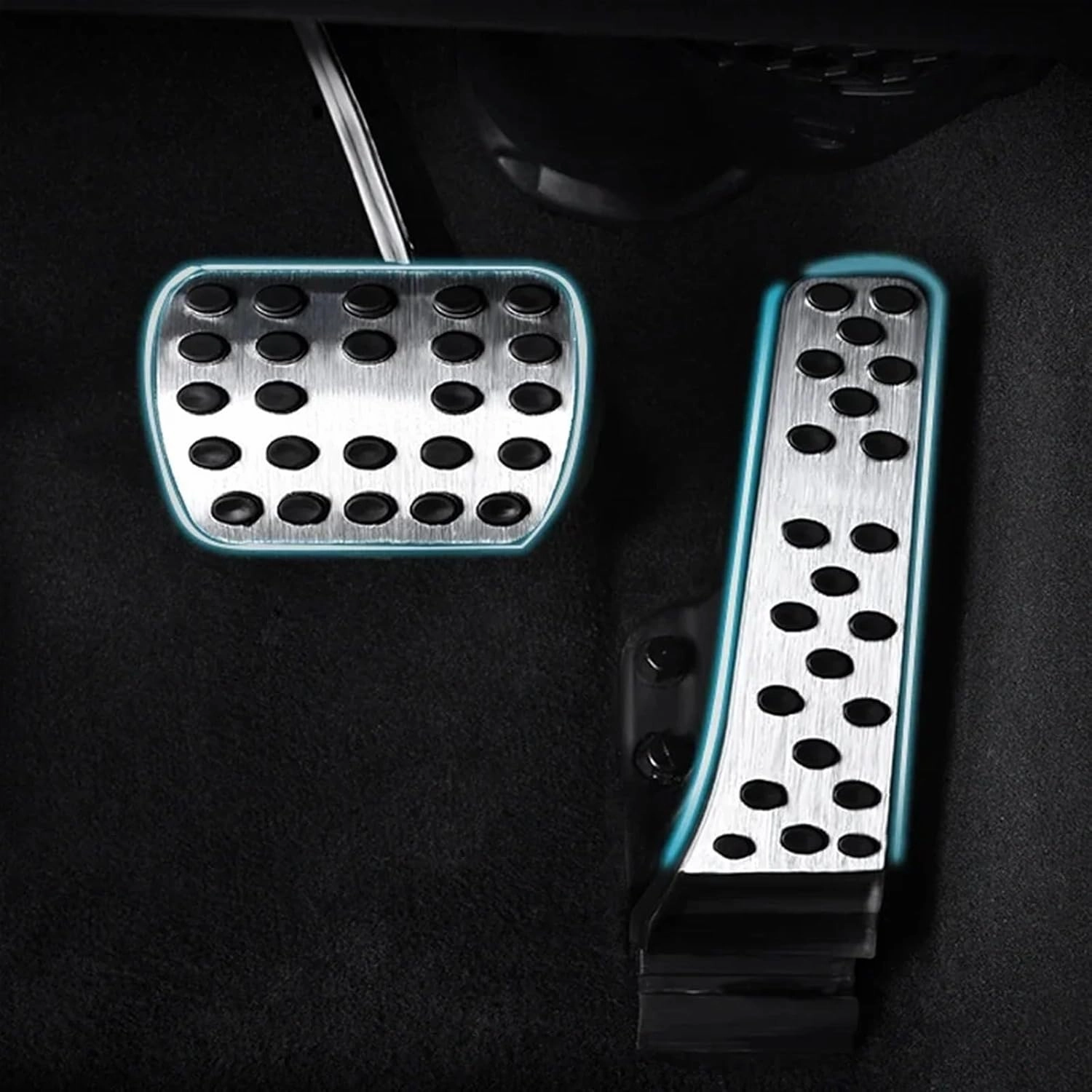 Car Pedal, Accelerator Pedal Covers,Compatible for Mercedes Benz Brabus AMG W212 W205 W463 W221 Accelerator Non Slip Pad Braking Pedal Accelerator Pad(Blue)