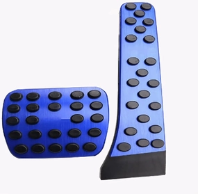 Car Pedal, Accelerator Pedal Covers,Compatible for Mercedes Benz Brabus AMG W212 W205 W463 W221 Accelerator Non Slip Pad Braking Pedal Accelerator Pad(Blue)