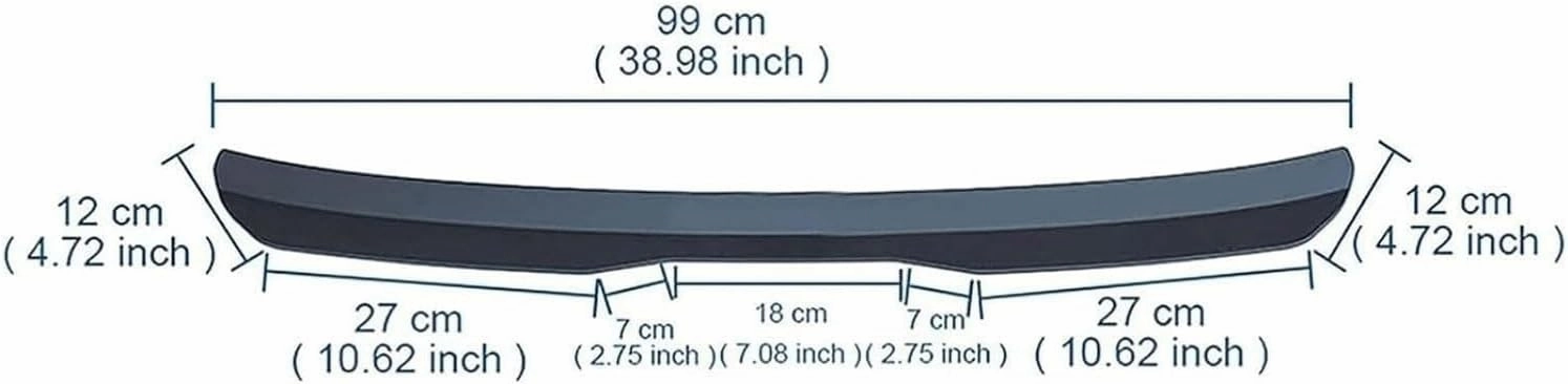 Car Rear Spoiler for Fiat Pulse 2021 2022 2023 2024, Rear Trunk Boot Lip Spoiler Rear Wing Body Kits, Car Decoration Accessories,Gloss Black