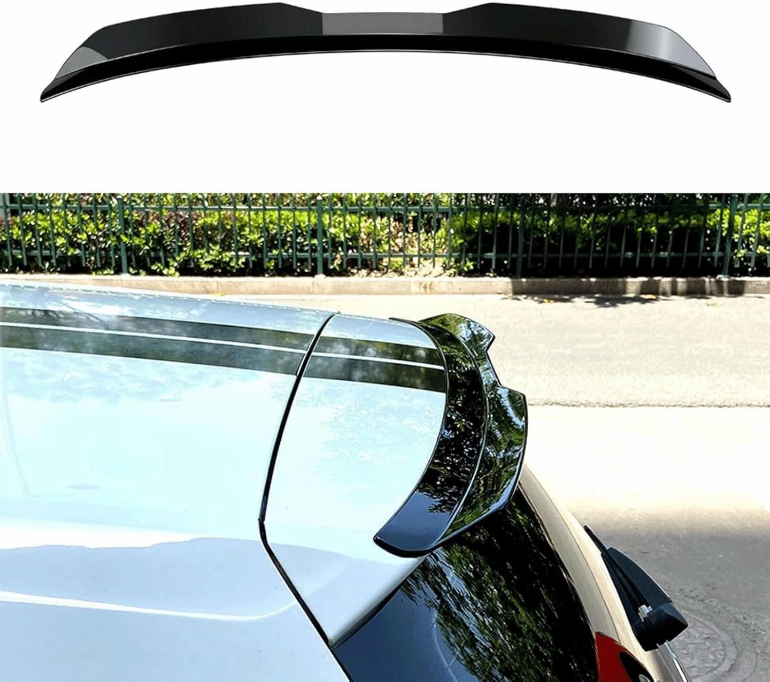 Car Rear Spoiler for Fiat Pulse 2021 2022 2023 2024, Rear Trunk Boot Lip Spoiler Rear Wing Body Kits, Car Decoration Accessories,Gloss Black