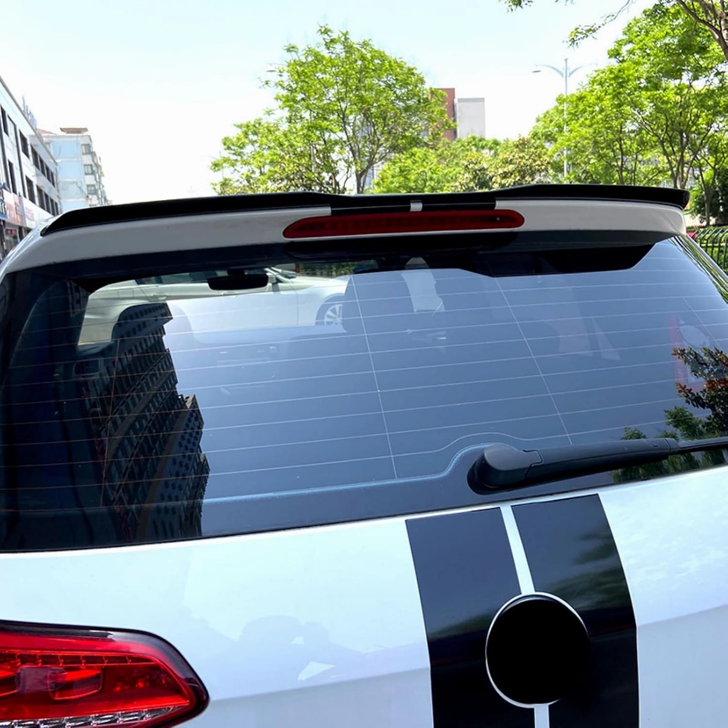 Car Rear Spoiler for Fiat Pulse 2021 2022 2023 2024, Rear Trunk Boot Lip Spoiler Rear Wing Body Kits, Car Decoration Accessories,Gloss Black