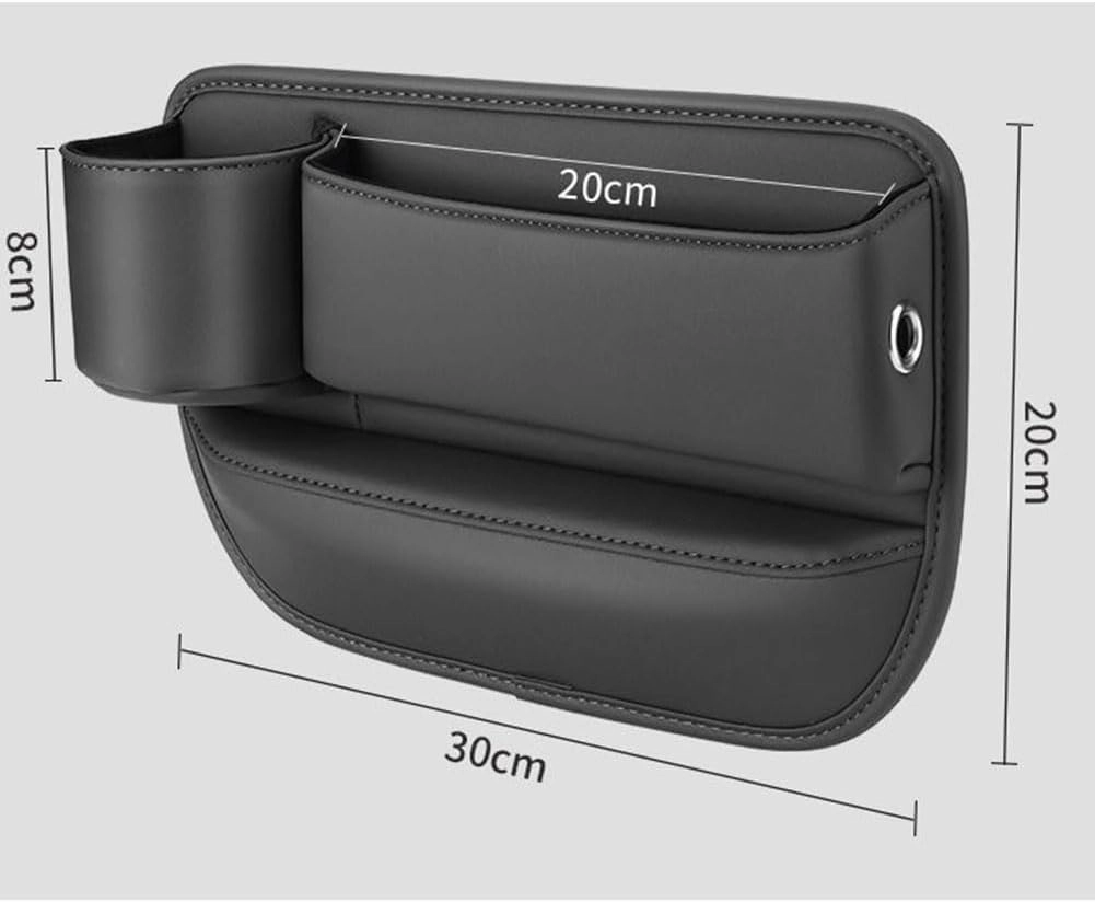 Car Seat Gap Filler Organizer for Mini Cooper 2014-2018 2-Door, Leather Cup Holder Crevice Bag Front Seats Center Console Side Storage Box for Cards Keys,D