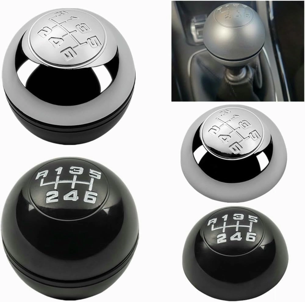 Car Shift Knob 5/6 for Speed Gear Shift Knob Lever Shifter Stick Head Handball Cap Cover for Alfa for Romeo for Giulietta 20102018 Car Styling Accessories(5 Speed Black)