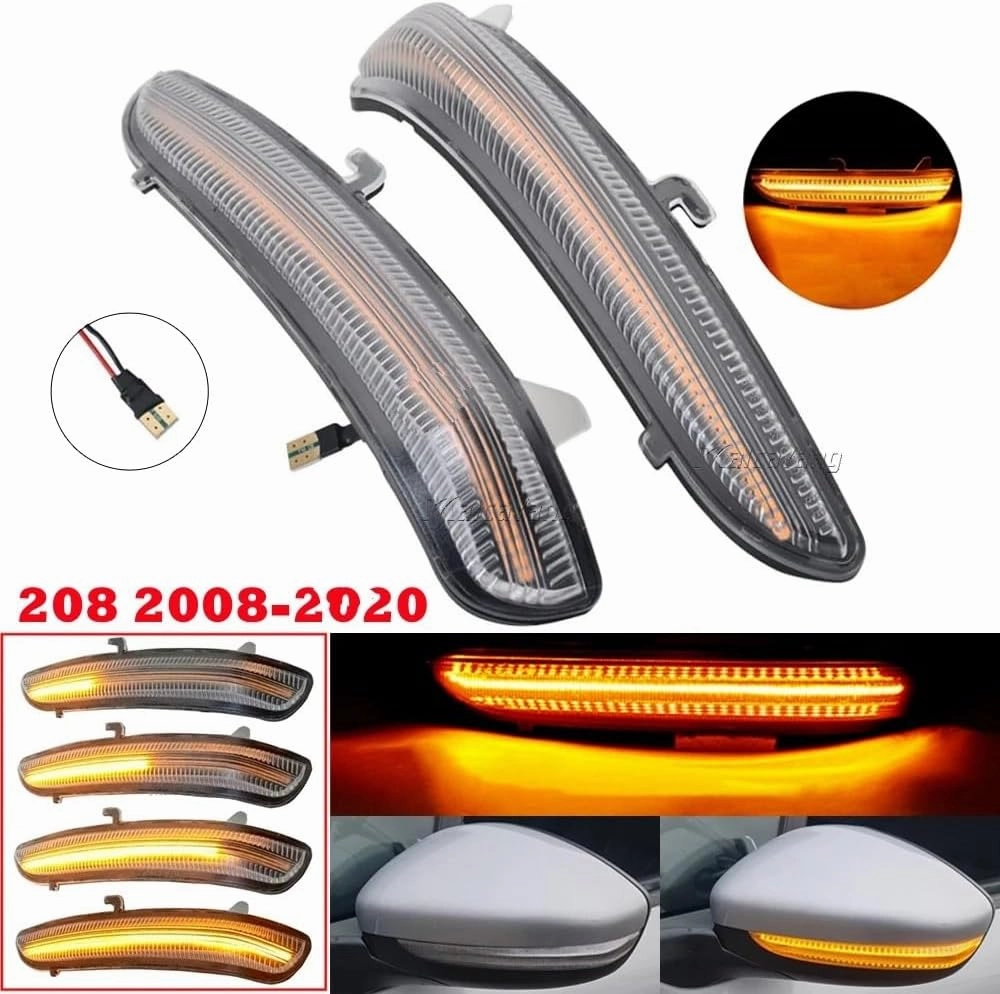 Car Turn Signal Lights For Citroen C3 C4 2PCS Dynamic LED Side Mirror Blinker Lights Sequential Turn Signal Indicator Lamps. Turn Signal Light